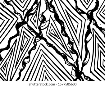 White and black vector. Grunge background. Abstract brush pattern.