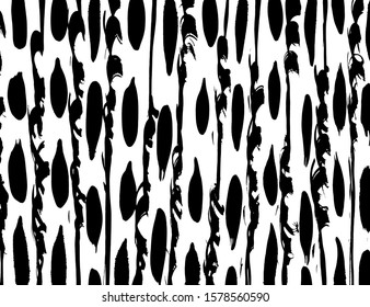 White and black vector. Grunge background. Abstract brush pattern.