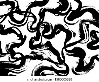 White and black vector. Grunge background. Abstract brush pattern.