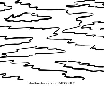 White and black vector. Grunge background. Abstract brush pattern.