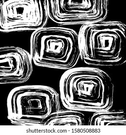 White and black vector. Grunge background. Abstract brush pattern.