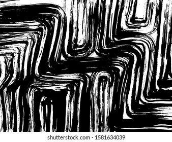 White and black vector. Grunge background. Abstract brush pattern.