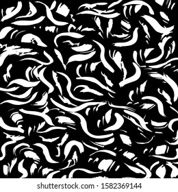 White and black vector. Grunge background. Abstract brush pattern.