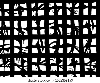 White and black vector. Grunge background. Abstract brush pattern.