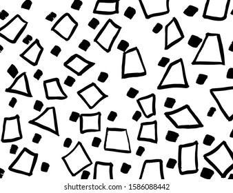 White and black vector. Grunge background. Abstract brush pattern.