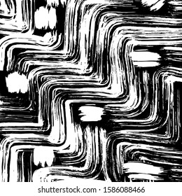 White and black vector. Grunge background. Abstract brush pattern.