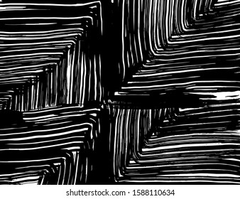 White and black vector. Grunge background. Abstract brush pattern.