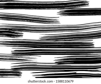 White and black vector. Grunge background. Abstract brush pattern.