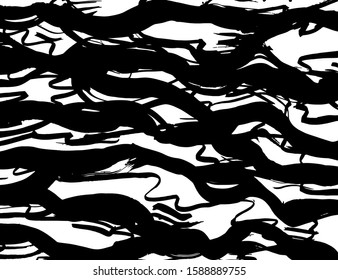 White and black vector. Grunge background. Abstract brush pattern.