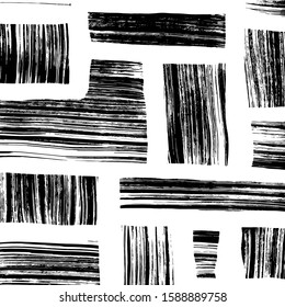 White and black vector. Grunge background. Abstract brush pattern.