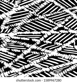 White and black vector. Grunge background. Abstract brush pattern.