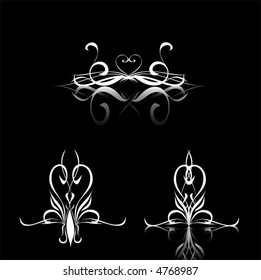 White and black vector pattern with shadows. For download all my pattern - search "ozerina"