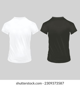 White and black vector T shirt