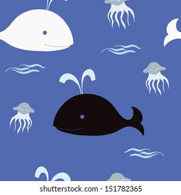 White and black whale