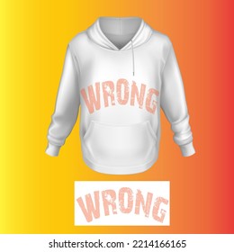 Diseño de camisetas blancas y negras equivocadas