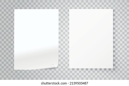 White blank A4 paper. Templates for presentation of the design of a flyer