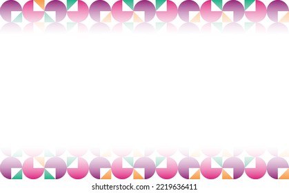 White blank abstract background with colorful circle pattern.