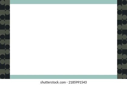 Fondo abstracto blanco en blanco con un círculo monocromo decorativo y un patrón cuadrado como marco. Adecuado para invitación, tarjeta, banner, portada y fondo.