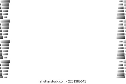 Fondo abstracto blanco en blanco con marco de formas geométricas monocromáticas. Adecuado para presentación, fondo de pantalla, banner, plantilla y portada.