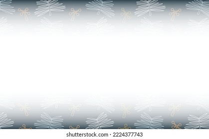 White blank abstract background with plant pattern decoration as a frame.