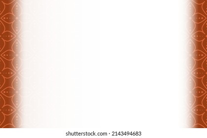 White blank background with copyspace and decorated by brown batik pattern. Suitable for backdrop and cover.