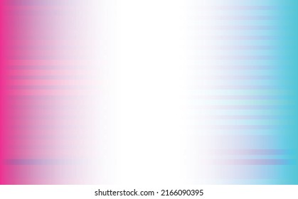 White blank background with pink and blue frame and faded horizontal stripes. Suitable for card, cover, backdrop, and wallpaper.