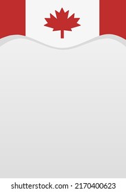 white blank background template with canadian flag