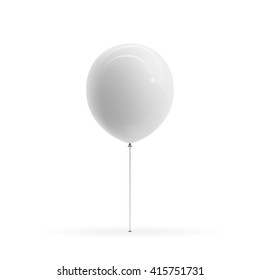 White blank Balloon realistic Mockup