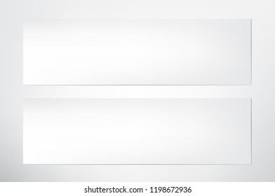White Blank banners template,design for web banner cover and advertising for company,free space fot text in put, vector