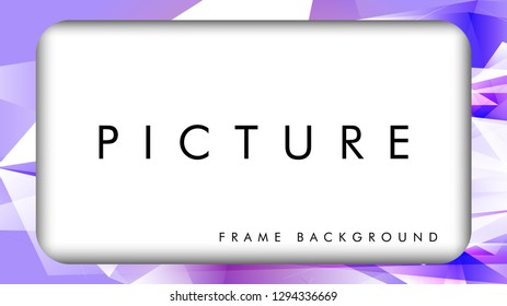 White blank banners with triangle background .ready use frame for your picture .Vector illustration EPS 10