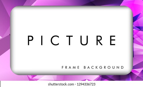 White blank banners with triangle background .ready use frame for your picture .Vector illustration EPS 10