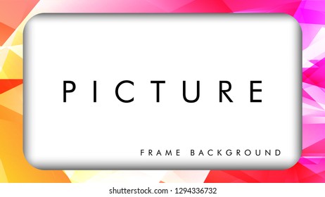 White blank banners with triangle background .ready use frame for your picture .Vector illustration EPS 10