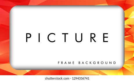 White blank banners with triangle background .ready use frame for your picture .Vector illustration EPS 10