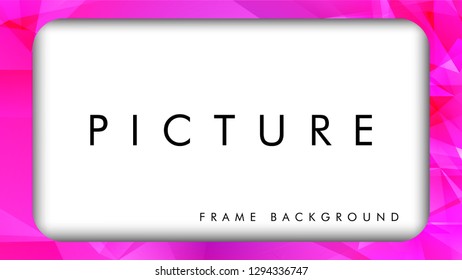 White blank banners with triangle background .ready use frame for your picture .Vector illustration EPS 10
