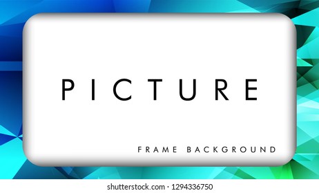 White blank banners with triangle background .ready use frame for your picture .Vector illustration EPS 10