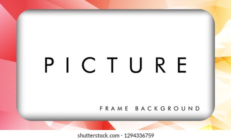 White blank banners with triangle background .ready use frame for your picture .Vector illustration EPS 10