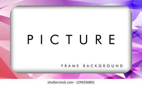 White blank banners with triangle background .ready use frame for your picture .Vector illustration EPS 10