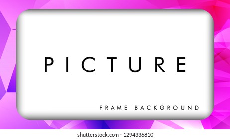 White blank banners with triangle background .ready use frame for your picture .Vector illustration EPS 10