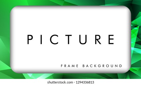 White blank banners with triangle background .ready use frame for your picture .Vector illustration EPS 10