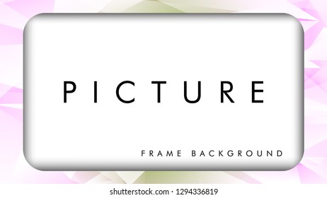 White blank banners with triangle background .ready use frame for your picture .Vector illustration EPS 10