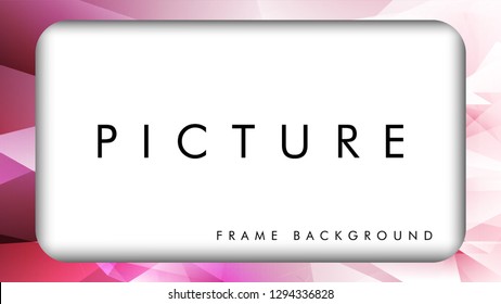 White blank banners with triangle background .ready use frame for your picture .Vector illustration EPS 10
