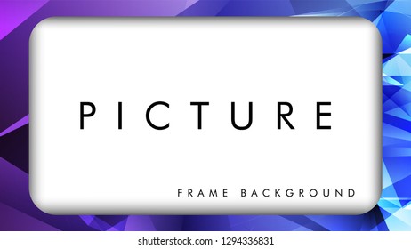 White blank banners with triangle background .ready use frame for your picture .Vector illustration EPS 10