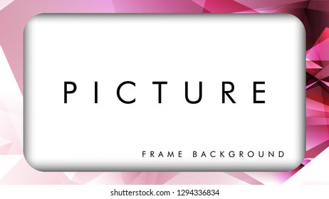 White blank banners with triangle background .ready use frame for your picture .Vector illustration EPS 10