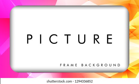 White blank banners with triangle background .ready use frame for your picture .Vector illustration EPS 10