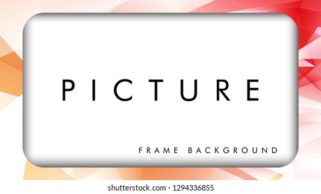 White blank banners with triangle background .ready use frame for your picture .Vector illustration EPS 10