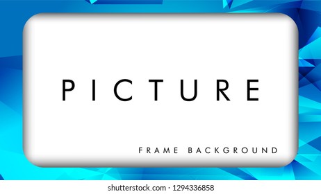 White blank banners with triangle background .ready use frame for your picture .Vector illustration EPS 10