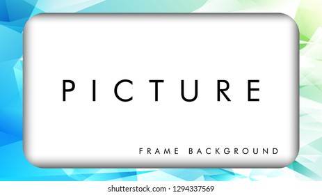 White blank banners with triangle background .ready use frame for your picture .Vector illustration EPS 10
