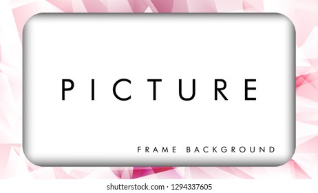 White blank banners with triangle background .ready use frame for your picture .Vector illustration EPS 10