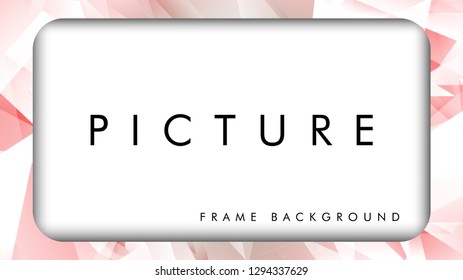 White blank banners with triangle background .ready use frame for your picture .Vector illustration EPS 10
