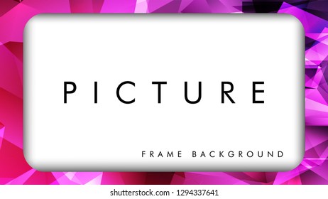 White blank banners with triangle background .ready use frame for your picture .Vector illustration EPS 10